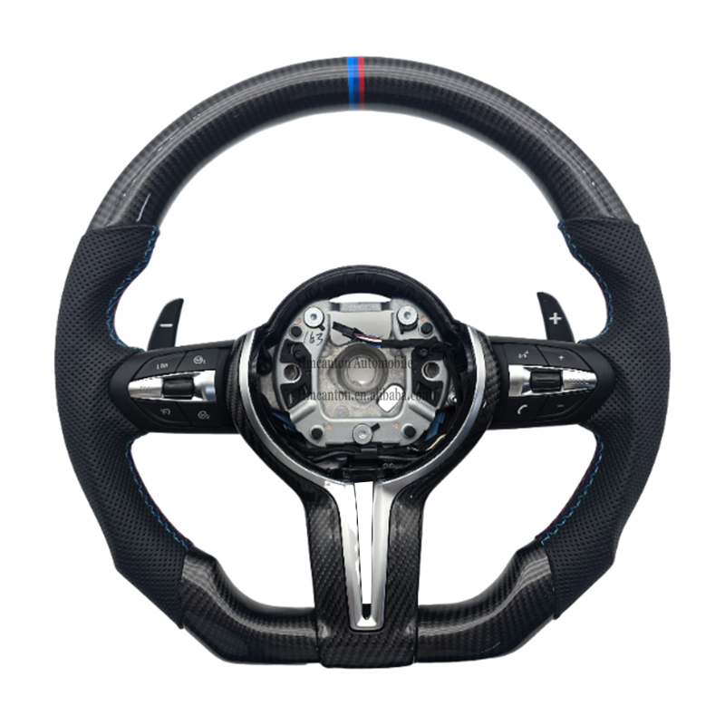 Leather+Carbon Fibre+red bule Stripe+red bule Stitching