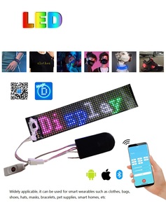 12 * 48 Pixel <strong>LED</strong> Flexible <strong>Display</strong> Screen Bluetooth <strong>Programming</strong> Monochrome Bendable Clothing Screen Hat App Dot matrix Screen - Product Image 2