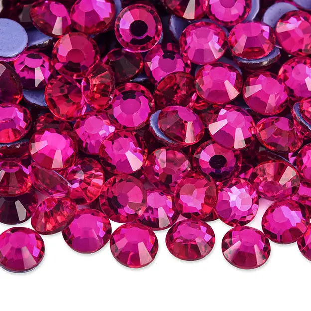 Hoge Kwaliteit Rose Roze Koreaanse Steentjes Groothandel Strass Blazer Diamant Kristal Hotfix Ss6 Ss8 Ss10 Ss12 Ss16 Ss20 Ss20 Ss30