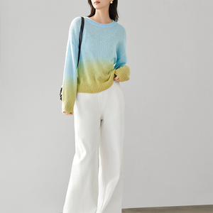 定制春秋高品质彩色图案针织女式毛衣 - Product Image 3