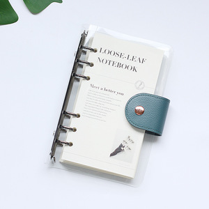 A6 A5 B5 Plastic Clear PVC <strong>Budget</strong> Binder Transparent Refillable Loose Leaf Ring Binder Notebook with Leather for <strong>Gifts</strong> - Product Image 5