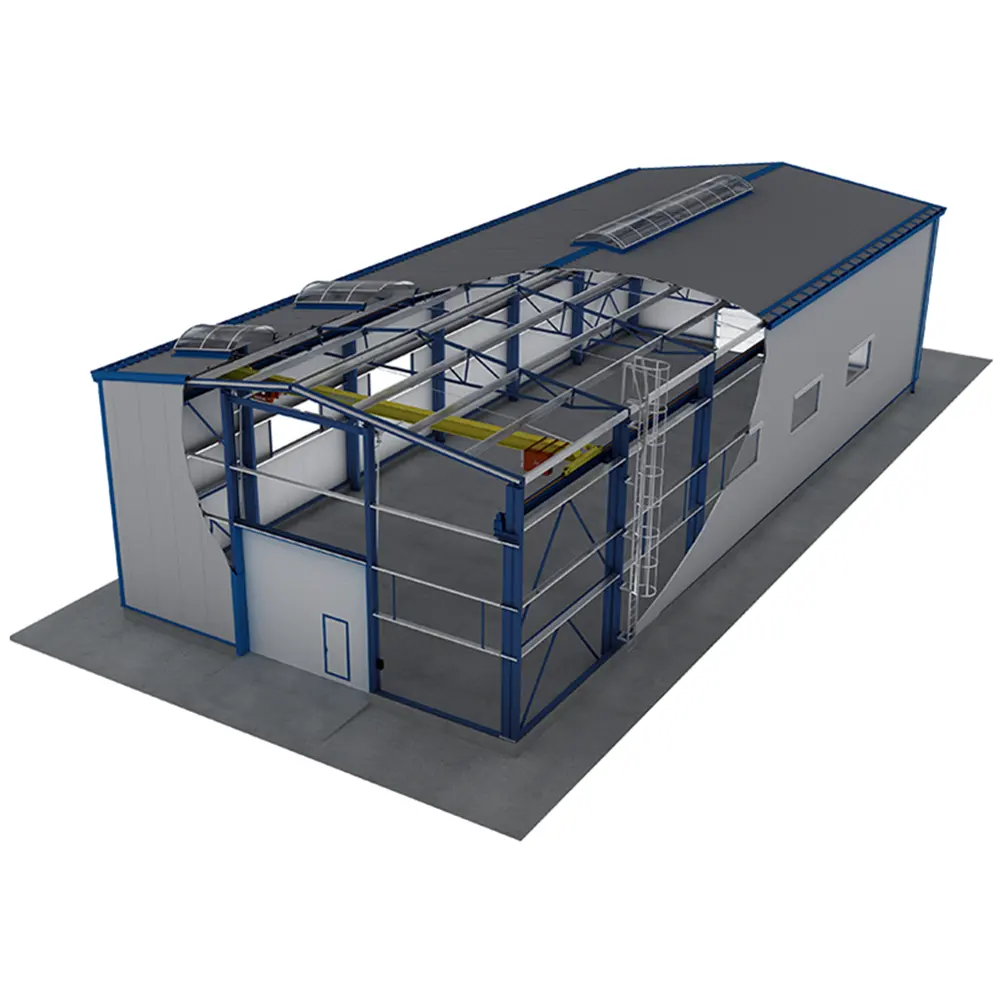 Estructura de acero de bajo coste, alta calidad, construcción escolar prefabricada, fábrica, almacén y taller