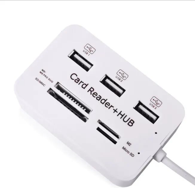 Многофункциональное устройство для чтения карт памяти + USB 2,0 концентратор