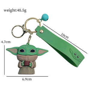 LC016 SW Space <strong>Wars</strong> Darth Vader Maul Leia Princess Chewbacca Luke Cute Kawaii <strong>Key</strong> Chain Custom 3D PVC Decorative Keychain - Product Image 2