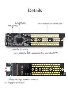 M.2 NVME SATA SSD Enclosure PCIe USB 3.1 10Gbps Gen2ฮาร์ดไดรฟ์อะแดปเตอร์ Sata To Usb Adapter - Product Image 3