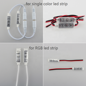 DC12-24V Controller Led Mini RGB a 3 tasti per striscia Led RGB
