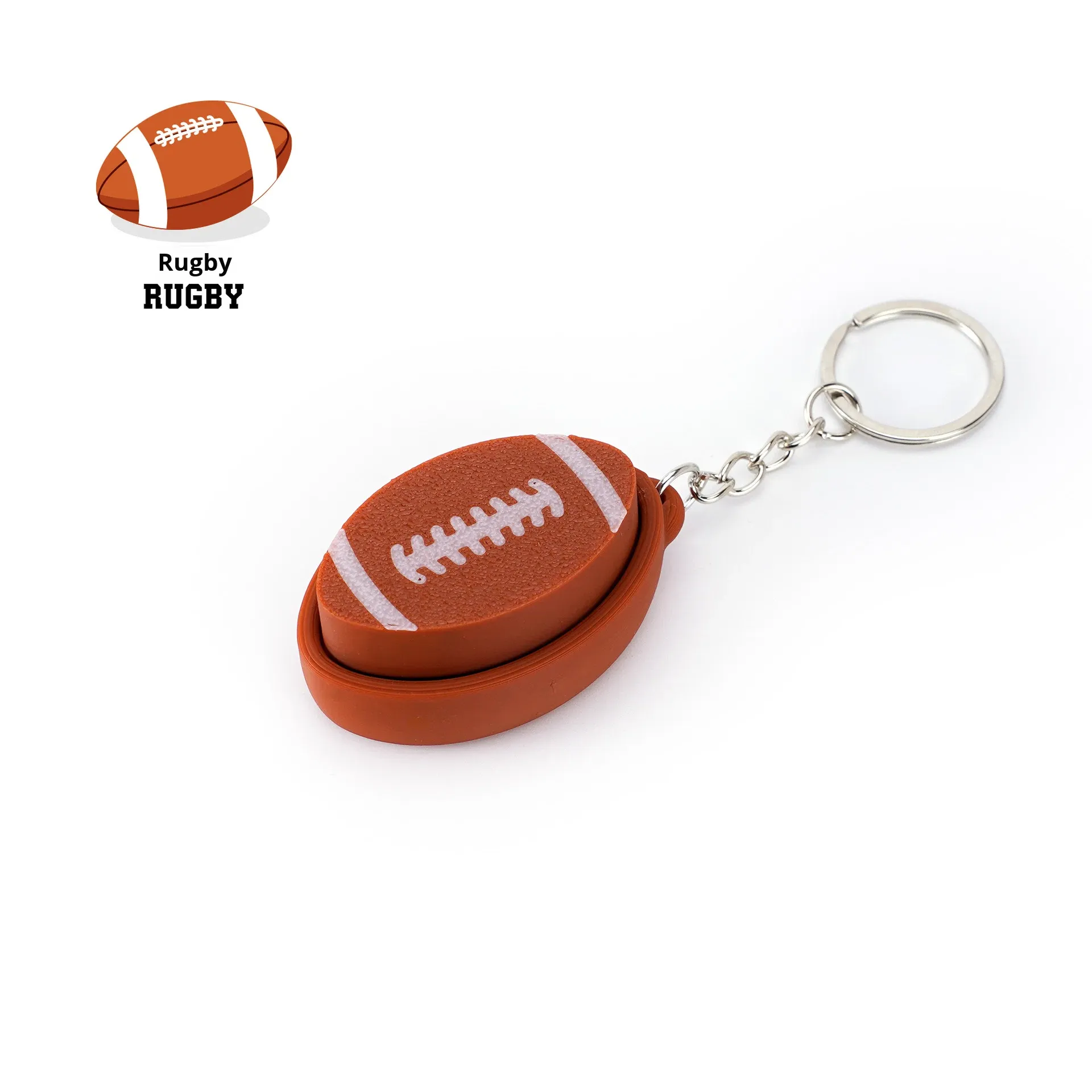 Porte-clés rugby bouton