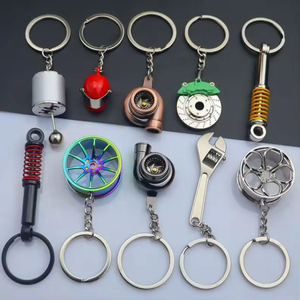 Automotive Car Parts Set <strong>Key</strong> Chain MINI Auto PistonDisc Brake Rotor <strong>Turbo</strong> Metal Keychain for Promotion Gift Keyring