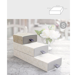 矩形复古图案300gsm白纸板纸盒再生材料抽屉式礼品包装定制尺寸 - Product Image 6