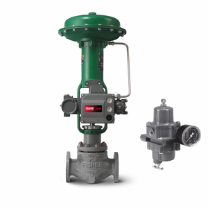 ET EZ Control Valve with Fisher DVC6200 Digital Valve <strong>Controller</strong> and 667 657 Pneumatic Actuator 67CFR 67DFR Filter Regulator - Product Image 1