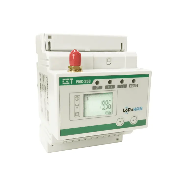 CET PMC-350-C 3 Phase 4 Draht Din Schiene montiert drahtlose Lorawan Watt Meter mit EU-868 MHz Frequenz