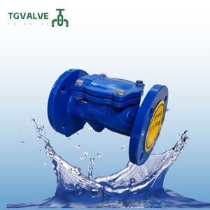 橡胶翻板止回阀h44x-16q防回流反向水阀法兰单向止回阀 - Product Image 2