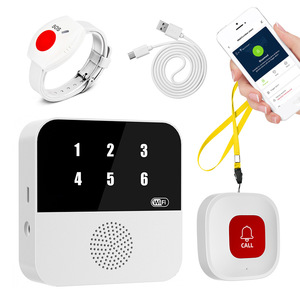 WiFi Tuya APP Ancianos Paciente Alarma Sos Sistema de botón de llamada Botón de pánico de emergencia Pulsera Reloj Cuidador Buscapersonas Sistema de alarma - Product Image 1