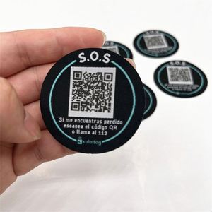 Etiqueta de lavandería RFID lavable personalizada, etiqueta de tela tejida NFC con código QR variable - Product Image 4