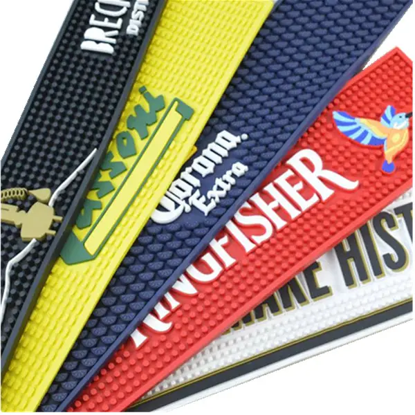 Factory Price Bar Accessories Soft PVC Rubber Custom Logo Size Bar Mat Spil Mat Rubber Bar Mat