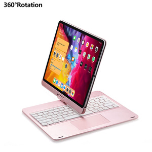 מרץ מכירה לוהטת fit עבור ipad Pro12.9 סנטימטרים מקרה עם bt אלחוטי מקלדת משטח מגע פונקצית 360 תואר סיבוב