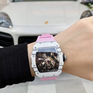 44MM Customised Carbon Fiber Mechanical Watch For Men -with Tonneau Case Sapphire Crystal Glass(Original Quality) - Product Image 1