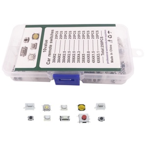250Pcs/lot 10 Value Tiny Miniature PCB SMD Surface Mount Momentary <strong>Button</strong> Micro Tactile Reset <strong>Push</strong> <strong>Switch</strong> for Car <strong>Keys</strong> Camera - Product Image 4