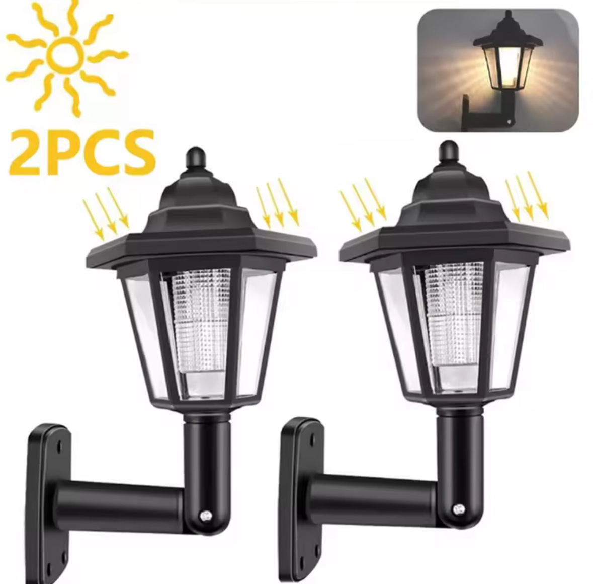 Old model wall-mounted warm light 2-pack