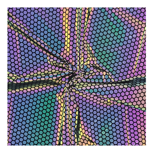 ผ้าโพลีเอสเตอร์100% แบบตาข่ายนิ่มสะท้อนแสงสีรุ้งพิมพ์ลายสำหรับเสื้อผ้าแฟชั่น - Product Image 3