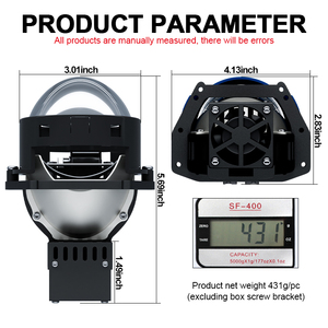 3 inç lazer Bi-LED projektör Lens far 120w yüksek parlak led yardımcı far focos led faros araç için led ışıkları - Product Image 6