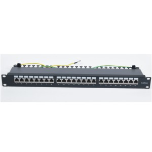 FTP屏蔽90度右天使接线板cat6 cat6A 24端口19英寸机架 - Product Image 1