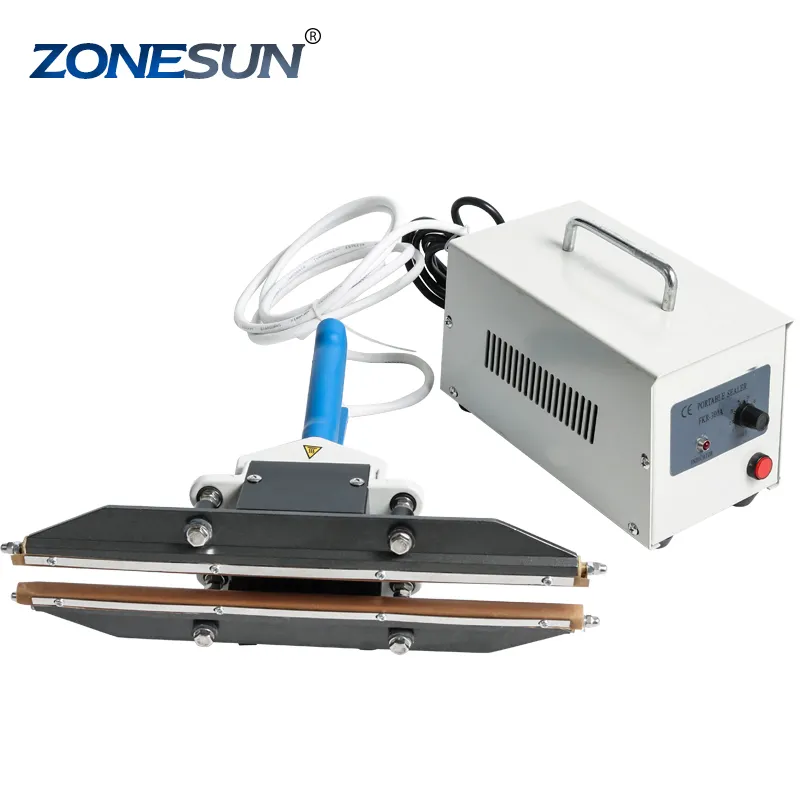 ZONESUN FKR-200A Hand Impulse Sealer mit Cutter Handheld Heat Impulse Sealer Manuelle Versiegelung maschine