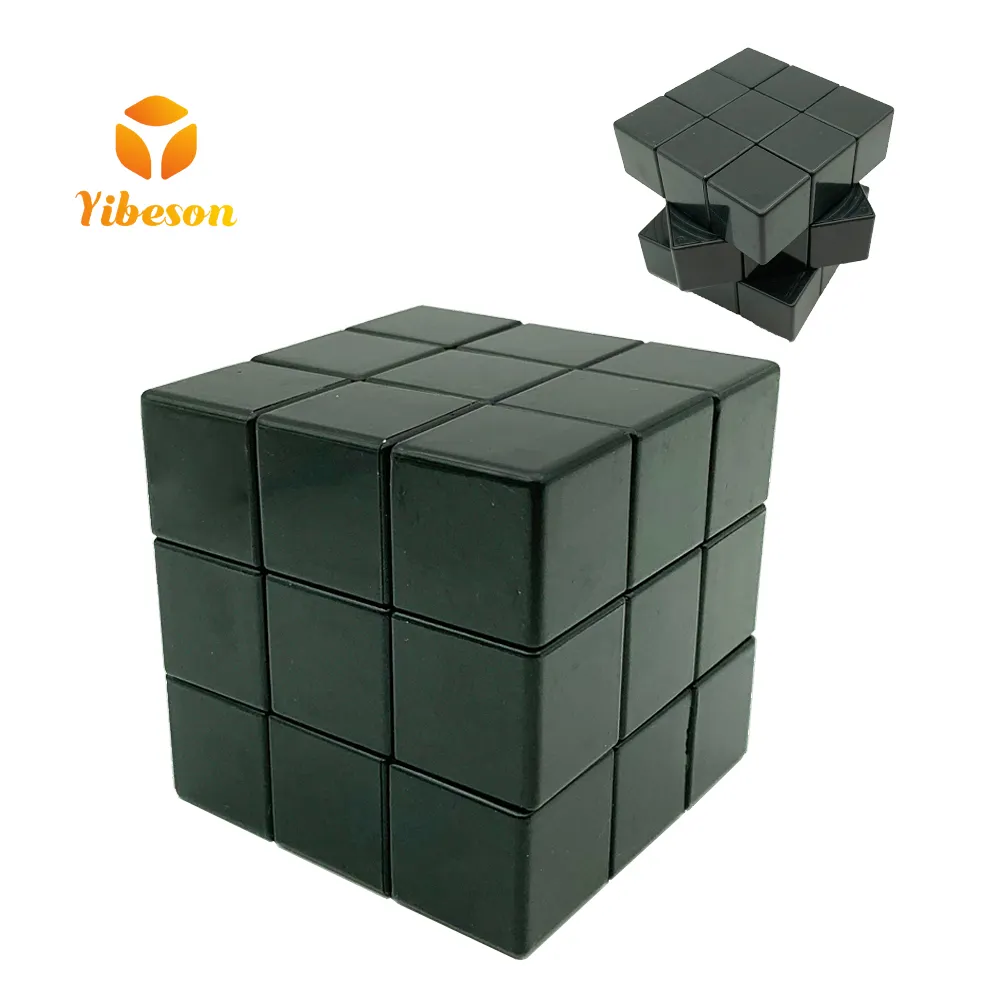 Vente en gros pas cher jouet client propre OEM impression 5.7cm à angle droit noir blanc personnalisé 3x3 Cube magique