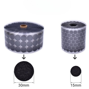自粘钩环圆形硬币圆形贴纸天鹅绒圆点透明自粘钩环 - Product Image 4