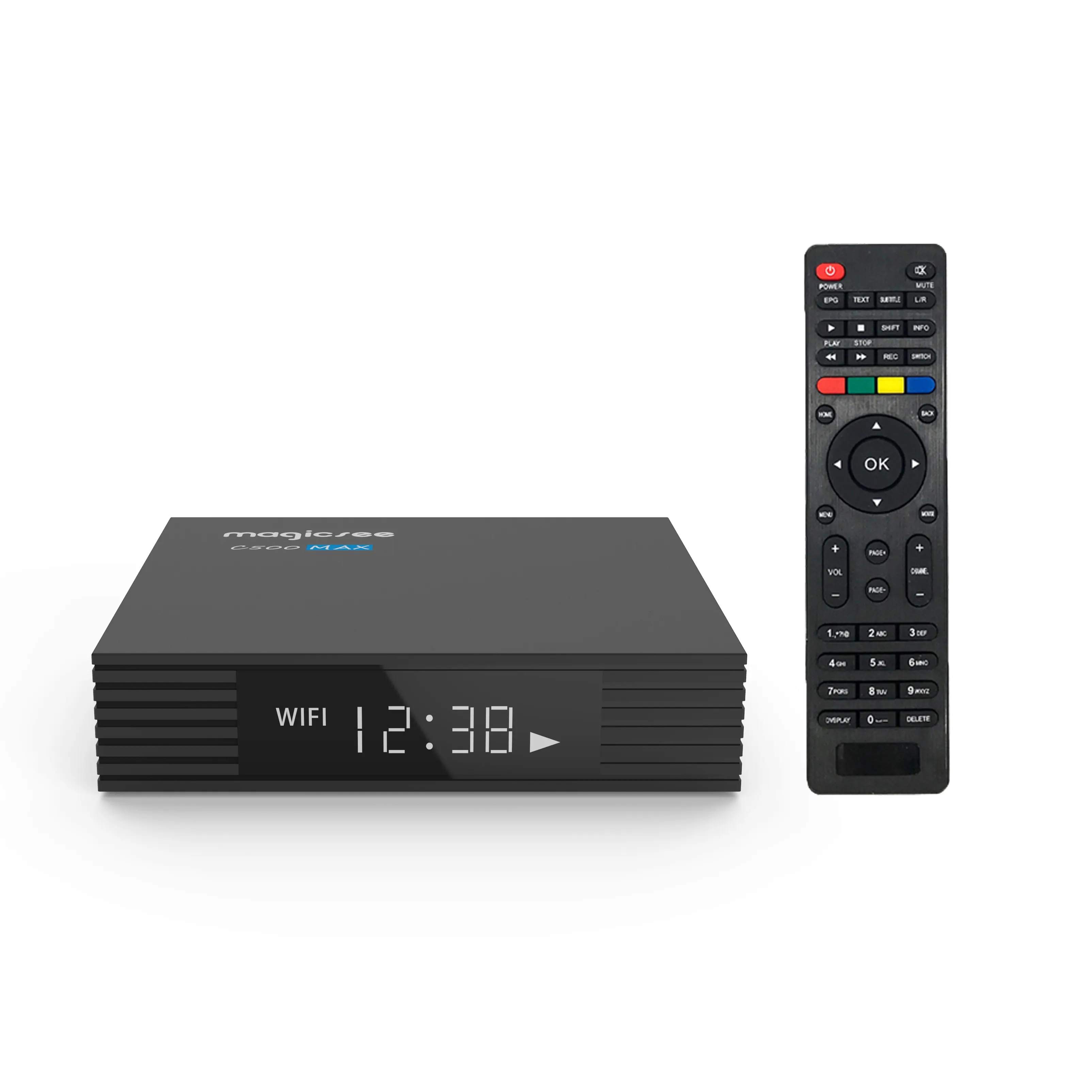 Magicsee C500 Max Amlogic S905X3 Android 9.0 TV BOX récepteur satellite numérique DVB-S2X/S2 DVB T2 C500MAX