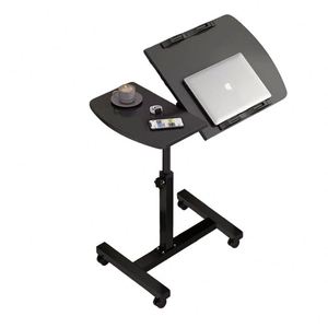 Wholesale Overbed <strong>Rolling</strong> <strong>Table</strong> Foldable Wooden and Metal <strong>Computer</strong> Desk Height Adjustable Notebook and Laptop Desk - Product Image 4