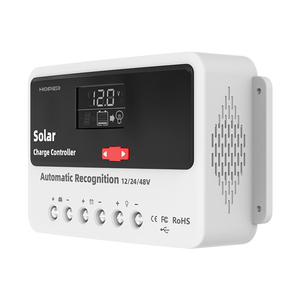 Новый контроллер PWM 40A12V/24V/48V автоматический вход постоянного тока Регулируемый цифровой ЖК-дисплей Солнечный контроллер - Product Image 1