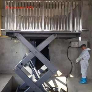 Plataforma de elevación de materiales y elevador de tijera con capacidad de 2T 3,5 T 5T 6 toneladas 8T 3T y 1-6m 1800mm de altura para carga de carga - Product Image 2