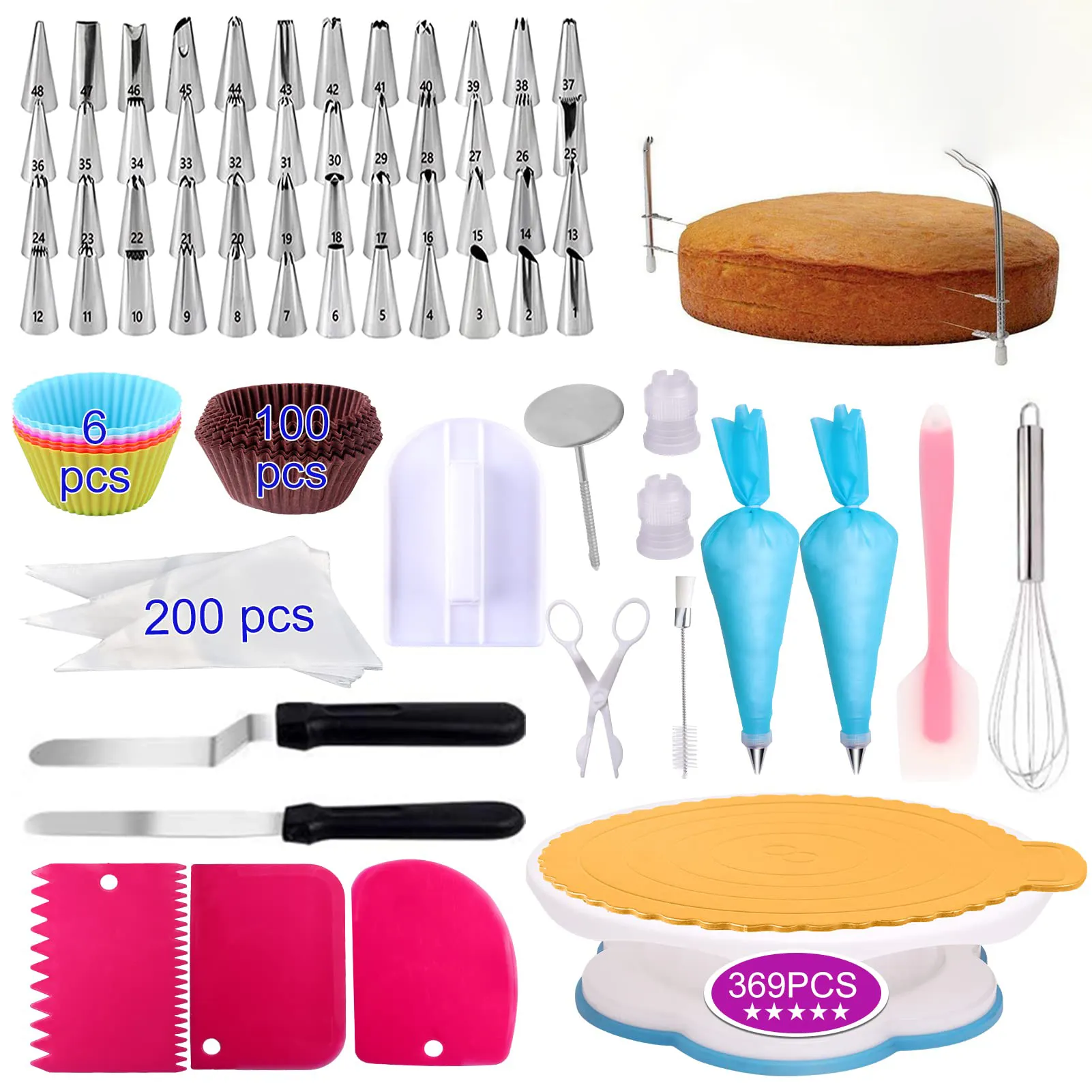 Utensilios de cocina para decoración de pasteles, utensilios para hornear, bandeja, herramientas para hornear