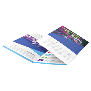 Factory Custom <strong>Shaped</strong> 3 4 Folding Catalog Printing Flyer Business Leaflet Menu <strong>Booklets</strong> Product Advertising Fold Brochure - Product Image 5