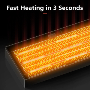 2000W <strong>PTC</strong> Ceramic Fast Heating <strong>2</strong> Modes Adjust Timer Oscillating Flame Effect For Office Bedroom Use Tower Electric Fan <strong>Heater</strong> - Product Image 2