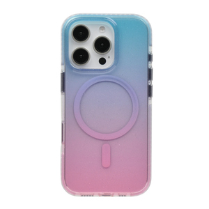 IPhone 16/Pro Max IMD durumda şeffaf köpüklü pembe degrade anti-çizik ve manyetik darbeye yeni cep telefonu kılıfı - Product Image 1