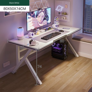 Venta al por mayor de escritorio blanco simple para el hogar Esports mesa de metal duradera varios tamaños gran escritorio óptima experiencia de juego - Product Image 6