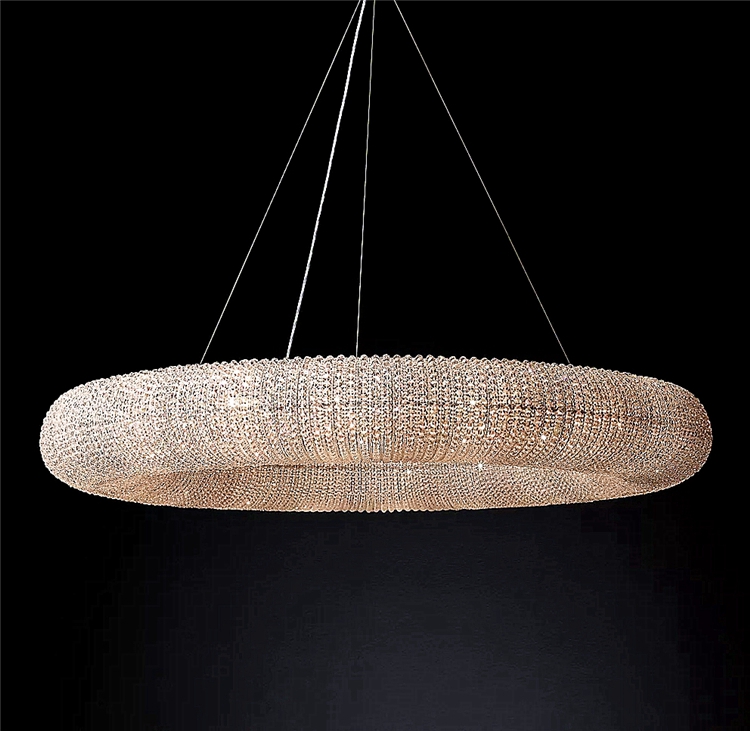 Restoration Crystal Halo Smoke Crystal Chandelier Lights