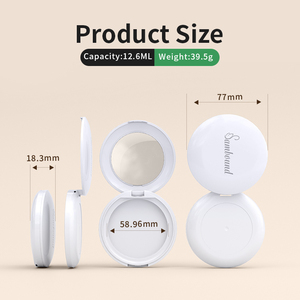Rounded square Cosmetic Packaging <strong>Compact</strong> Powder New Mirror <strong>Compact</strong> with Powder Space and Puff with Brush - Product Image 4