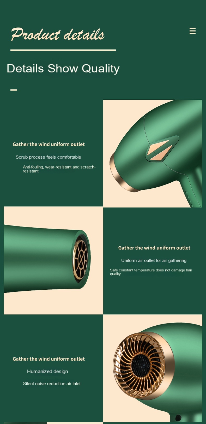 New Dc Motor Professional Hair Dryer 2000w High Quality Household Salon Hair Blow Dryer Electric Hair Dryer With Diffuser