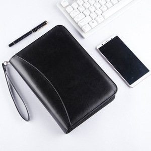 拉链笔记本定制带计算器商务个性多功能皮革/pu礼品皮革收纳器日常日记 - Product Image 5