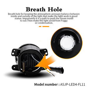 <strong>4</strong>&quot; <strong>4</strong> Inch Round 30w 12V LED Fog <strong>Light</strong> Passing <strong>Light</strong> with DRL Led Lamp Driving Off Road Fogs for Jeep Wrangle JK 07-17 - Product Image 4