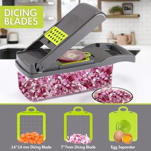 カスタムキッチンガジェット多機能フルーツ野菜カッター手持ちクイック手動カッターバルク - Product Image 4