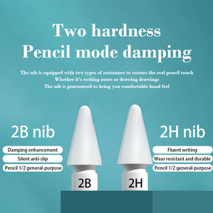 Apple Pencil Tipの追加のペン先ダブルレイヤー2B2H交換用ソフト & ハードチップ用に更新された細いスタイラスペンチップ - Product Image 2