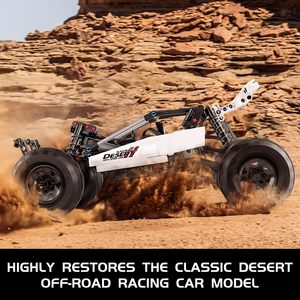 409 adet çöl yarış yapı kiti uzaktan kumanda Off-Buggy araba yarışçı araba oyuncak yapı taşları RC araba çocuklar için yaş 8 + - Product Image 5