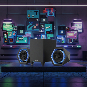 2.1 CH RGB Backlit Desktop Stereo Gaming Speakers 60W <strong>USB</strong> Powered Volume <strong>Control</strong> Compatible Laptop Mac Tablet <strong>Computer</strong> 80W AUX - Product Image 5