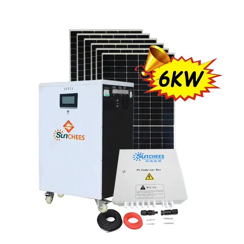 Groothandel Zonne-Energie Systeem 5000W 6kw Thuis Power Zonnepaneel Alles In Een Zonne-Energie Kits