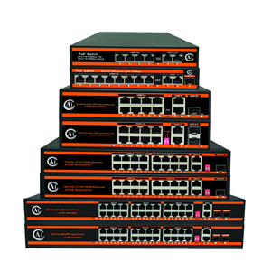 用于ip摄像机的100M/1000Mbps 4/6/8/16端口PoE交换机48V IEEE802.3 af/at非托管千兆网络以太网PoE交换机 - Product Image 1