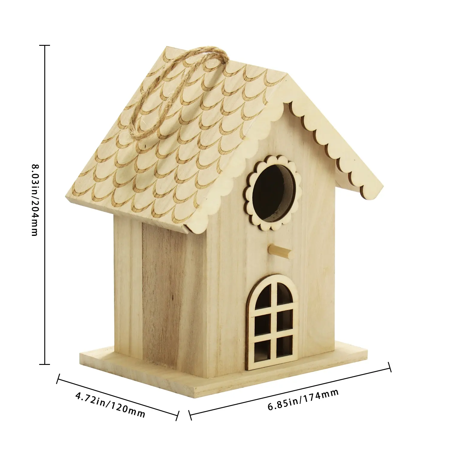 Nuovo arrivo Pet Home Outdoor Decoration Bird House Nest gabbie casetta per uccelli in legno personalizzata per l'esterno